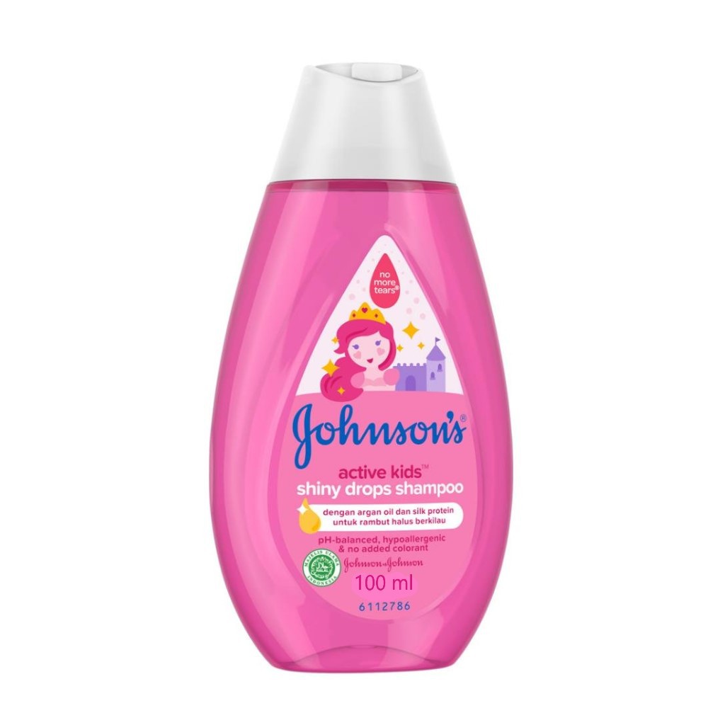 Johnson's Baby Shampoo Active Kids Shiny Drops 100ml/200ml/popokcibarusah