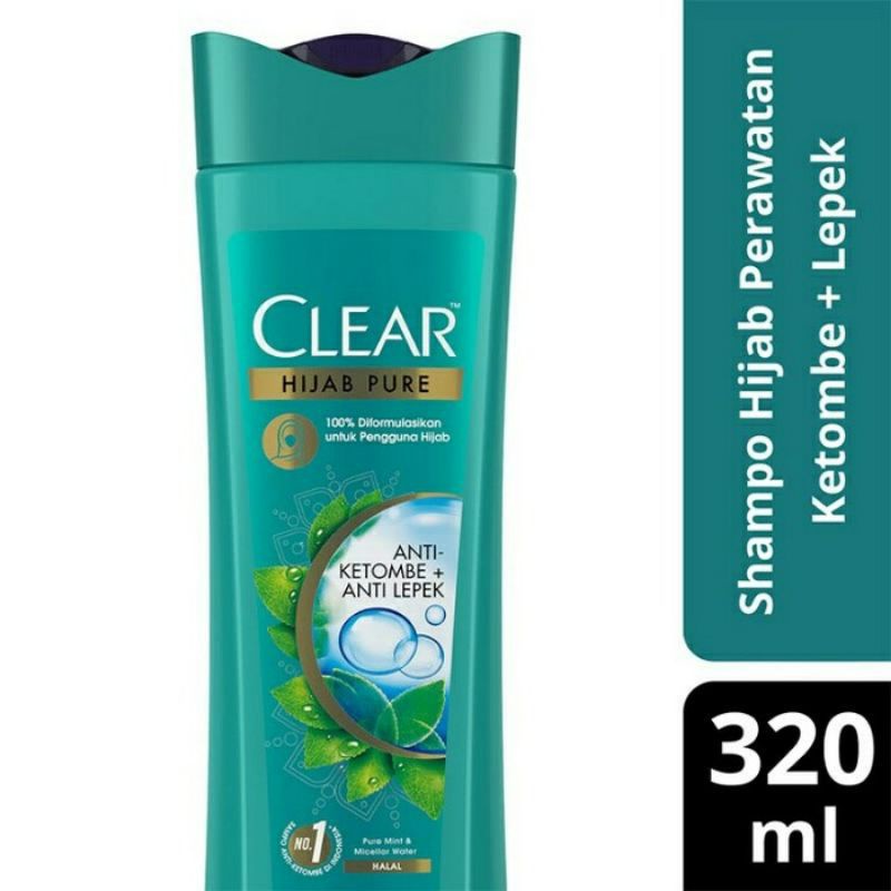 Clear Hijab Pure Shampoo Anti Ketombe Anti Lepek 320Ml Shampo Clear Hijab Pure Anti Ketombe Anti Lep