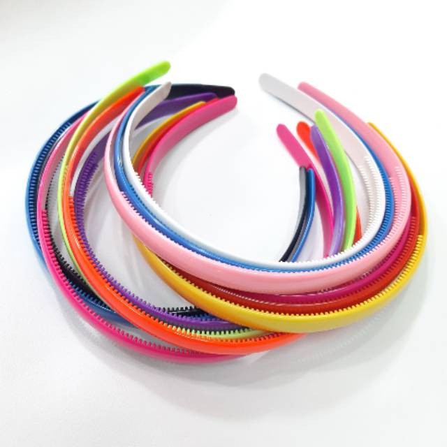 BANDO GEPENG 1CM SATUAN WARNA RANDOM/ BANDO POLOS 1CM/ BANDO PRIA WANITA