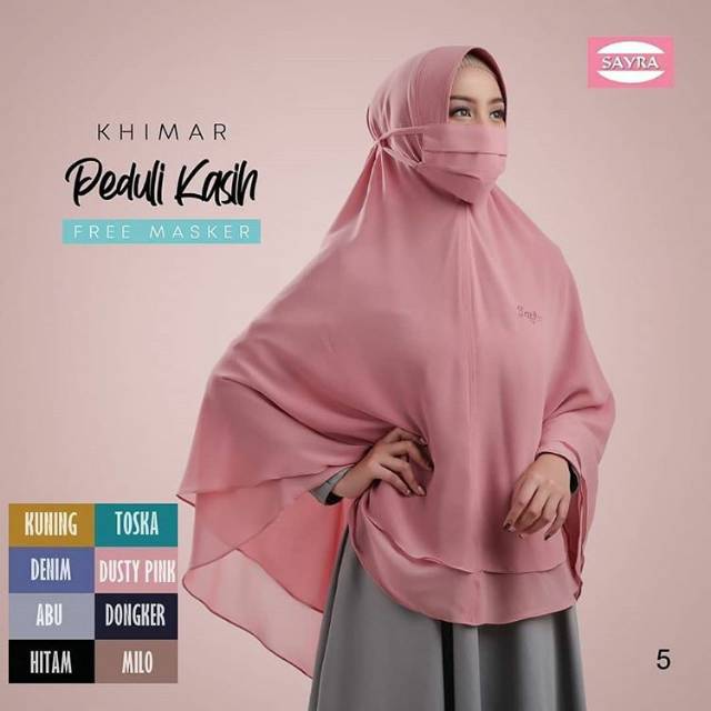Khimar niqab peduli kasih khimar masker terlaris
