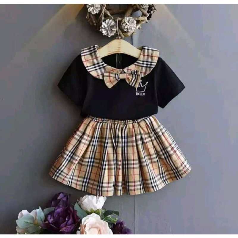 SETELAN ANAK PEREMPUAN/DRESS ANAK PEREMPUAN MOTIIF ALEA KIDS UNTUK UKURAN 1-5 TAHUN