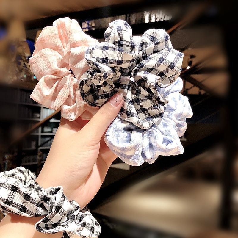 (BELI 3 GERATIS 1) Ikat Rambut Scrunchie Mini Kotak Gaya Korea Scrunchie Cepol Rambut