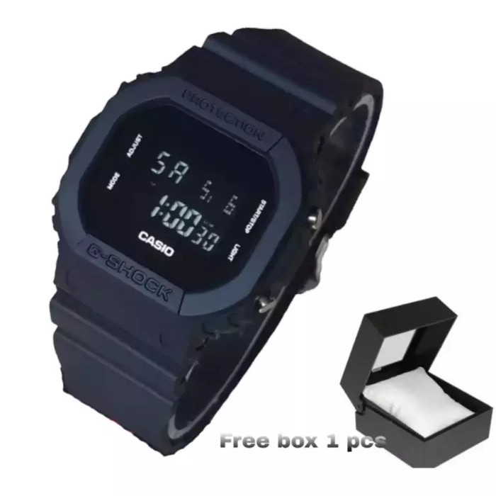 Jam Tangan Pria Casio Digital Full Black Water Resistance