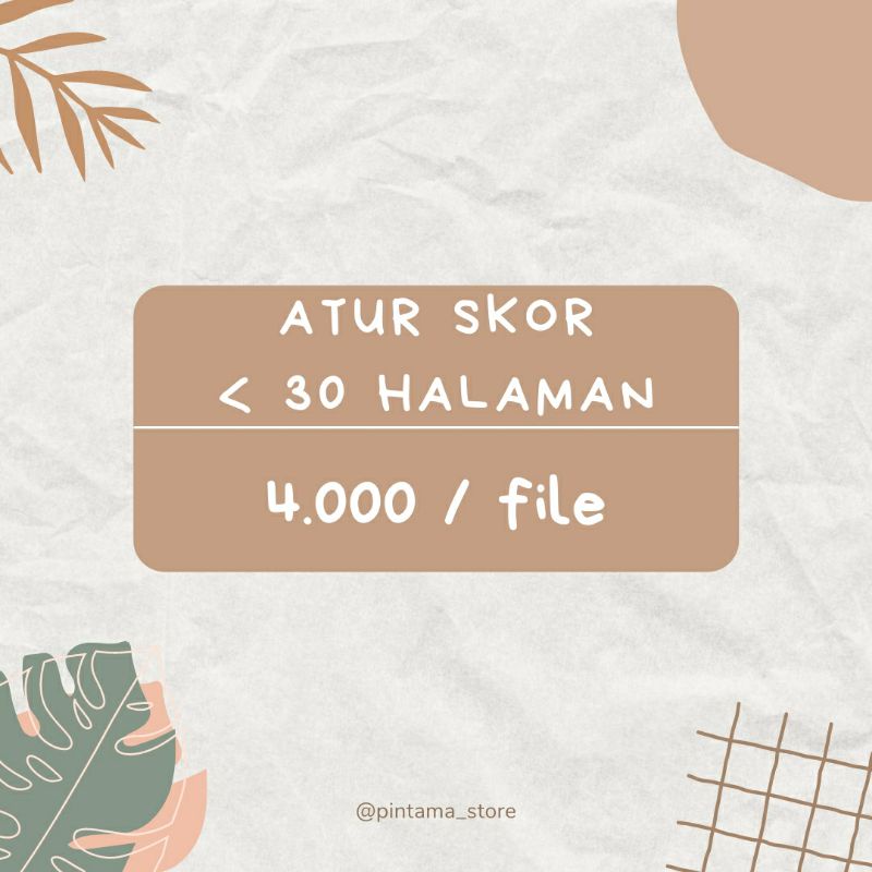 

jual kertas atur skor