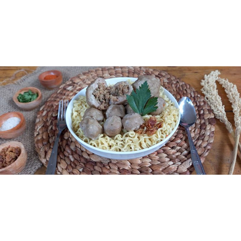 

Bakso Sapi Baso Sapi Isi Daging Cincang + Kecil 500Gram