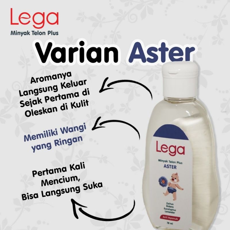 LEGA Minyak Telon Plus Varian Rose, Acacia, dan Aster 70ml