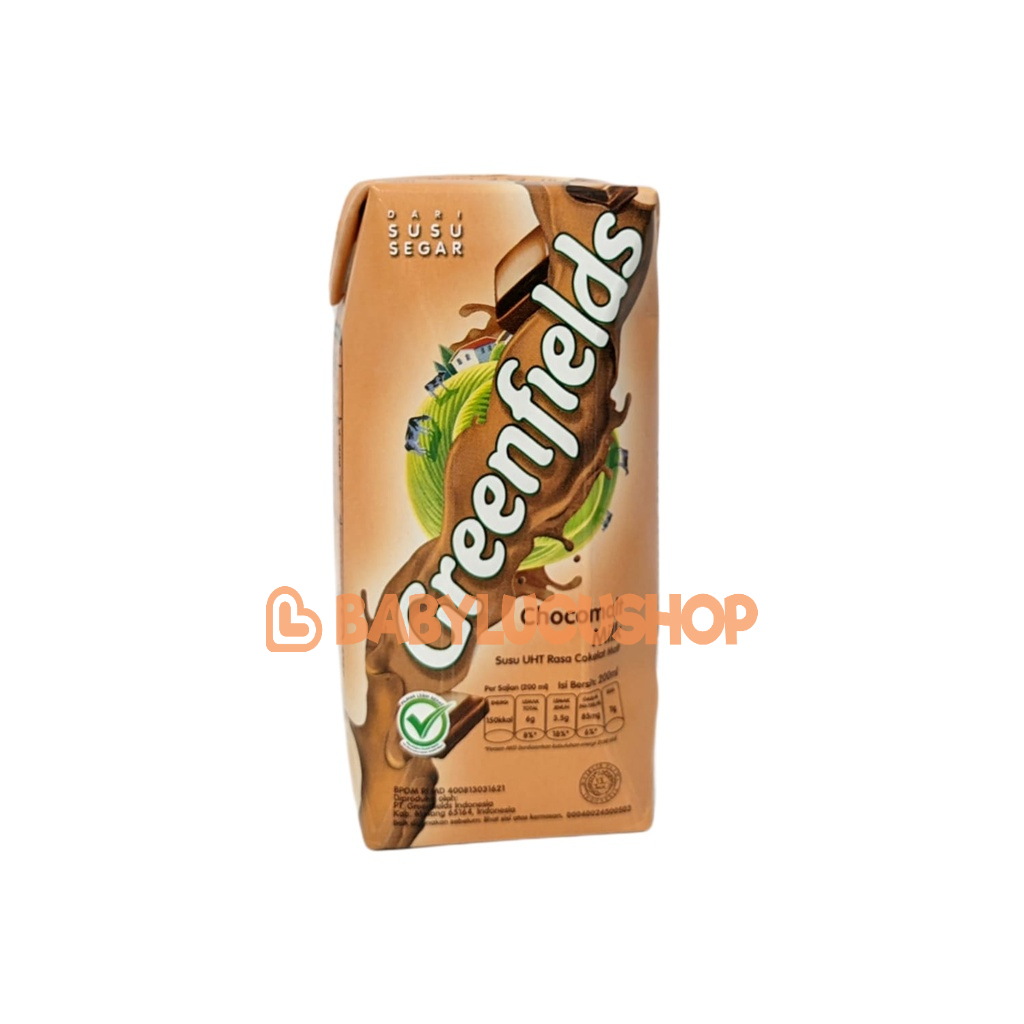 Susu Greenfields UHT 200ml Full Cream Cokelat Strawberry Milk Greenfield 1 PCS