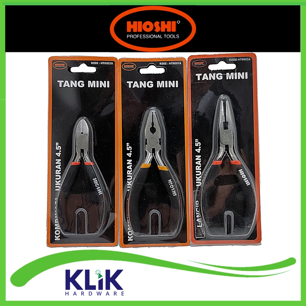 Hioshi Tang Kombinasi Potong Lancip 4.5 Inch Tool Kit Set CR-V Pilih Type