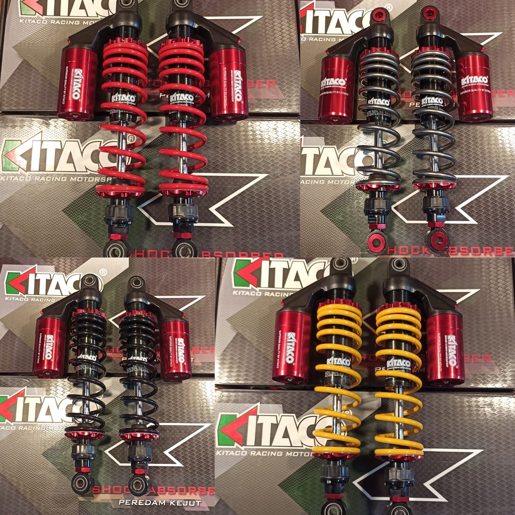 (KITACO K-999) 320MM - RXKING/TIGER/ BLADE - SHOCK BELAKANG TABUNG ATAS - YELLOW/GREY/RED/BLACK