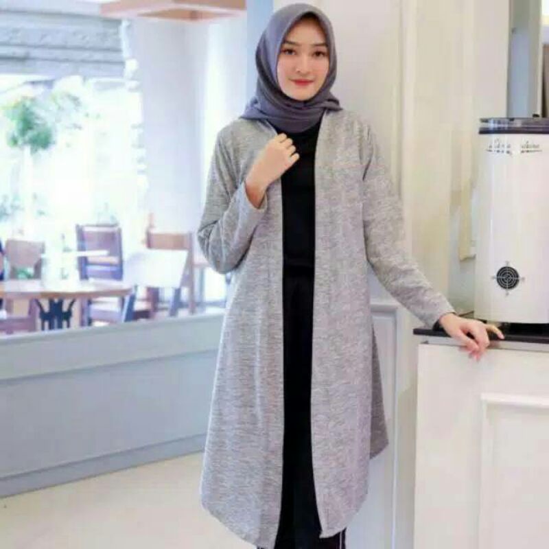 Cardigan Rajut Polkadot V Kotak Kotak Hitam Panjang V4K8 Outerwear Oversize Import Ceruty Kondangan 