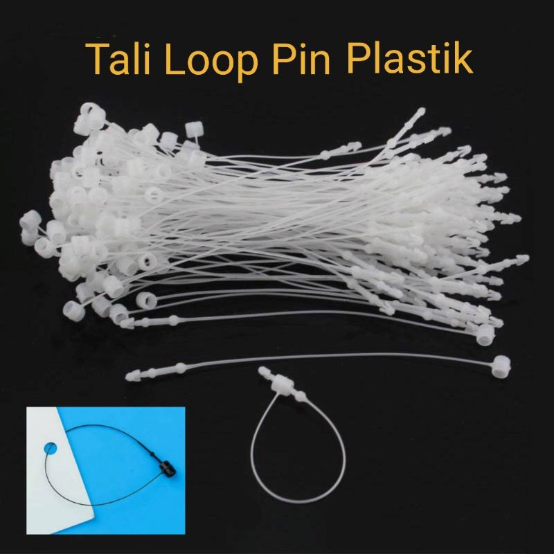 

READY Loop Pin / Tali Hang Tag Plastik hitam & putih