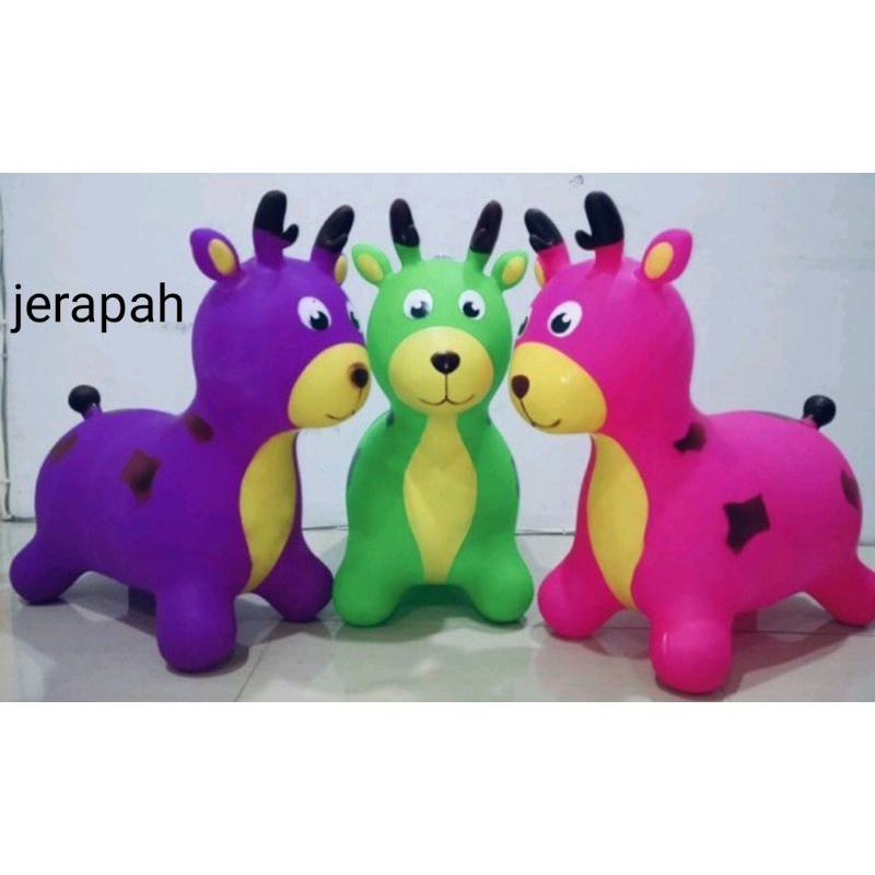 JUMPING ANIMAL MUSIC/ KUDA-KUDAAN KARET (ada suara dan lampu)