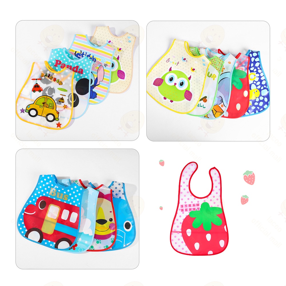 Lacoo Celemek makan bayi anak waterproof Slabber bayi baby bib