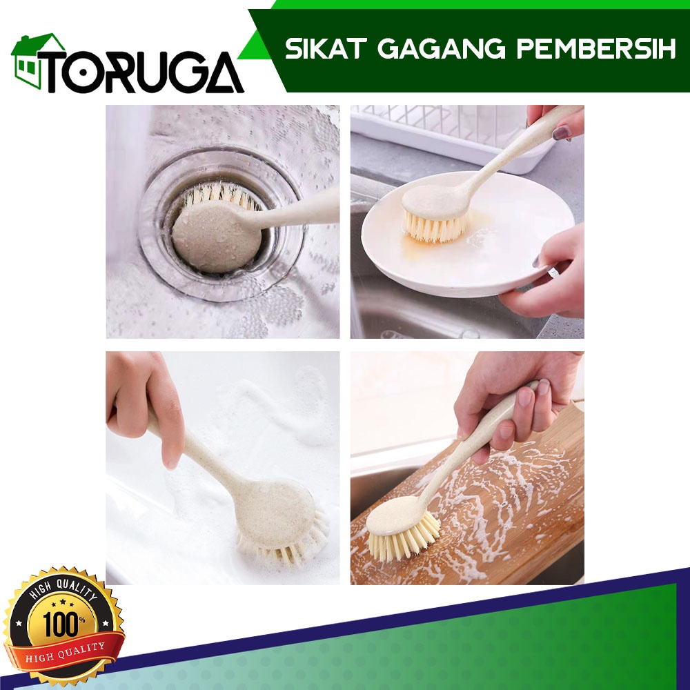 Sikat Plastik Pembersih Dapur Kitchen Gagang Panjang Brush Panci Kompor Multifungsi Halus Lembut Ringan