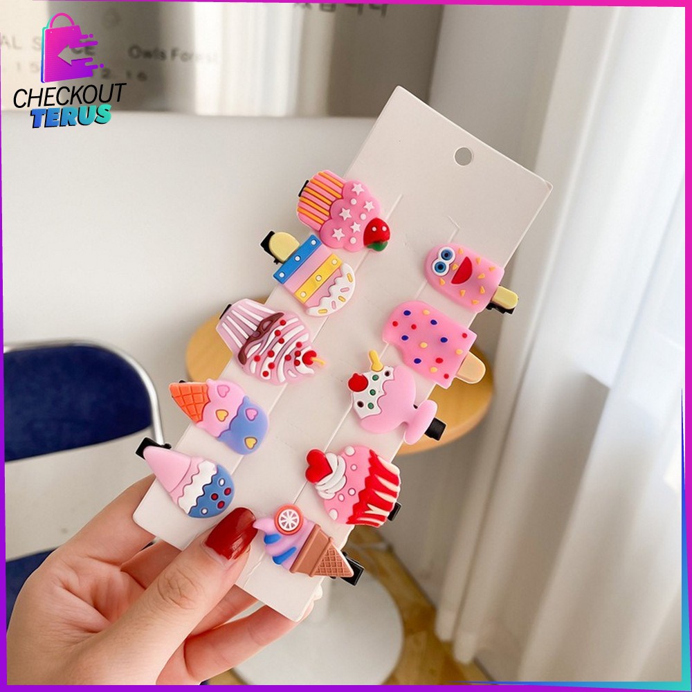CT C315 C316 Jepit Rambut Anak Perempuan 10PCS  SET - Jepitan Rambut Anak Motif Karakter Kartun Hair Clip Anak Cewek Jepit Rambut Lucu