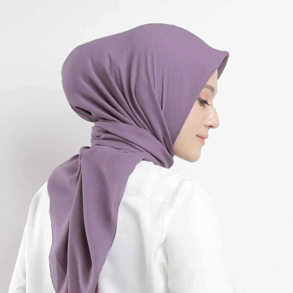 Hijab Segiempat Potton Square Premium - Kerudung Basic Polly Cotton Polos Terbaru - Jilbab Segi Empat Pollycotton-TEAROSE