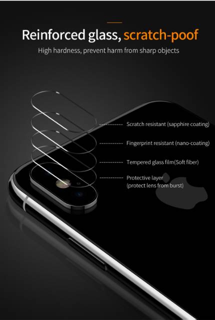 Mcdodo tempered glass lens untuk camera iphone x