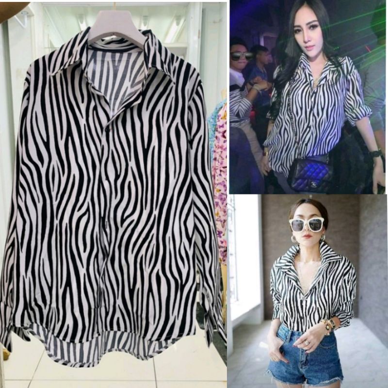 ✔TFW Kemeja LORENG  baju kemeja wanita kemeja lengan panjang wanita casul cewek maupun remaja