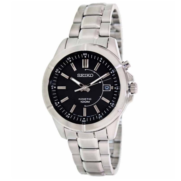 Seiko SKA537P1 Kinetic Full Silver Black