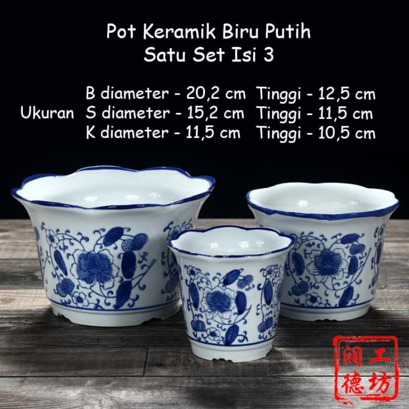 Pot Keramik Kelopak Besar GucCinta