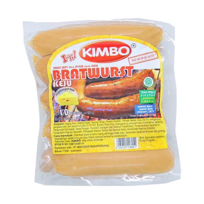 

KIMBO Sosis Bratwust Mini Keju Isi 10 [500g] / Sosis Mini Bratwust