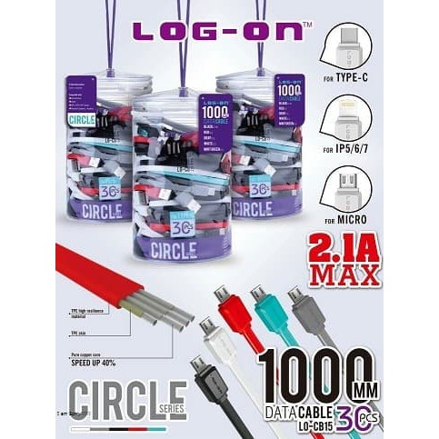 KABEL LOG ON CIRCLE TYPE-C TOPLES/PCS