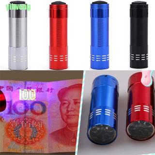 Yw Lampu Senter Led Uv Ultravlolet Mini Bahan Aluminum