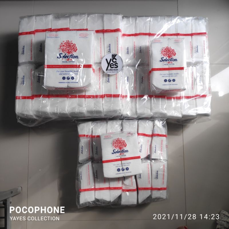 Kapas Wajah Kotak Selection 75g - 50g - 35g facial makeup cotton higienis natural skin care baby puff luka