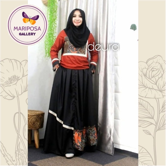 DEURA Busana Muslim Terbaru / Dress Deura / Gamis Deura Original / Setelan Gamis Deura 206 Original