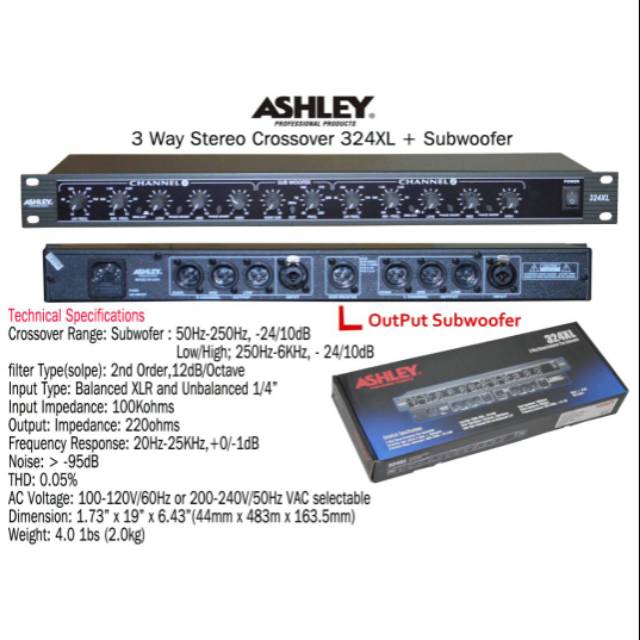 Crossover Ashley 324XL + Subwoofer (ORIGINAL)