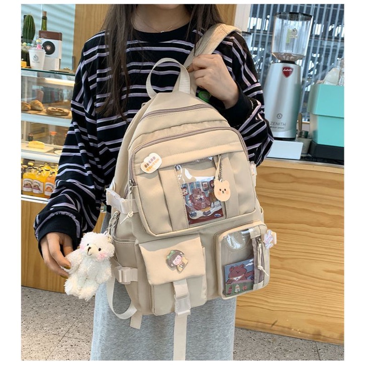 ETALASE KOREA 9/TAS IMPORT MODEL TERBARU/HOT PROMO PRODUK ASLI IMPORT/TAS ANAK CEWEK KOREA STYLE/TAS KOREA AESTHETIC FREE PIN ACRYLIC GANTUNGAN BONEKA DAN STIKER ANIMASI SUPER CUTE/TAS SEKOLAH MODEL KOREA TERBARU/TAS ANAK IMPORT/TAS ASLI IMPORT KEKINIAN