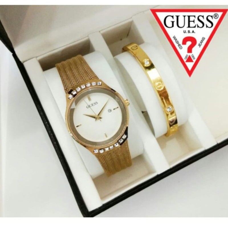 jam tangan terbaru Gu3ss free gelang d.3,2cm. 140rb