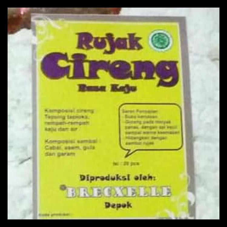 

BAYAR DI TEMPAT (COD) RUJAK CIRENG BREXCELLE ISI 20 - KEJU KODE 947