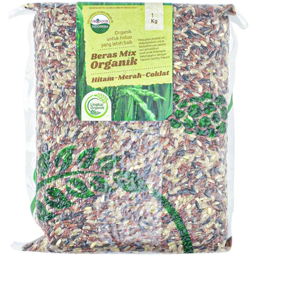 

Hot Sale Lingkar Organik Beras Organik Mix Hitam Merah Coklat - 1 Kg .,