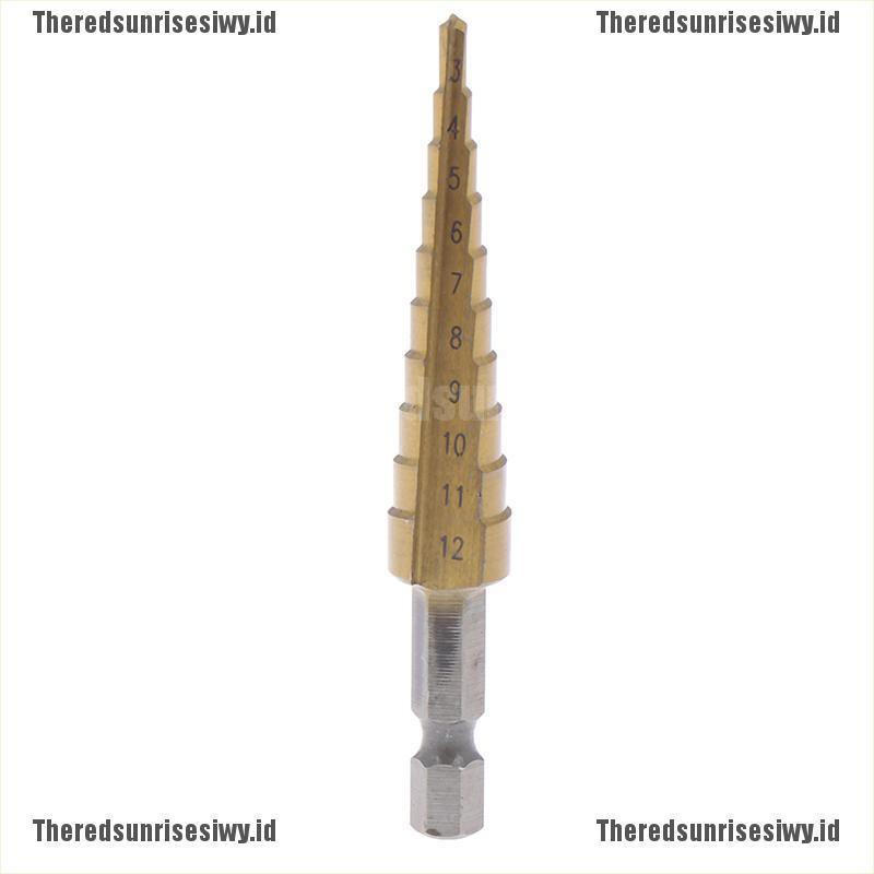 XZ 3-12mm Coated Stepped Drill Bits Hex Handle Drill Bit Metal Drilling Power Tool CC
