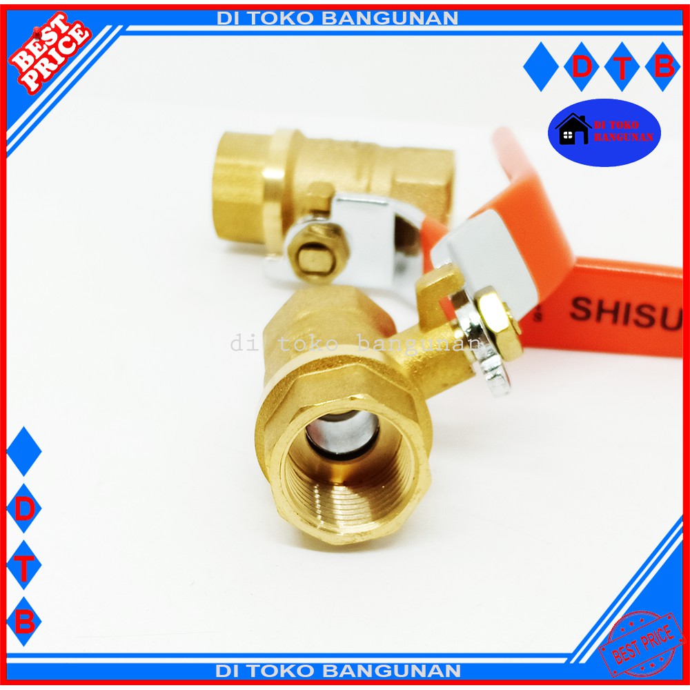 Stop Kran Ball Valve Kuningan Brass Shisuka 3/4&quot; Inch