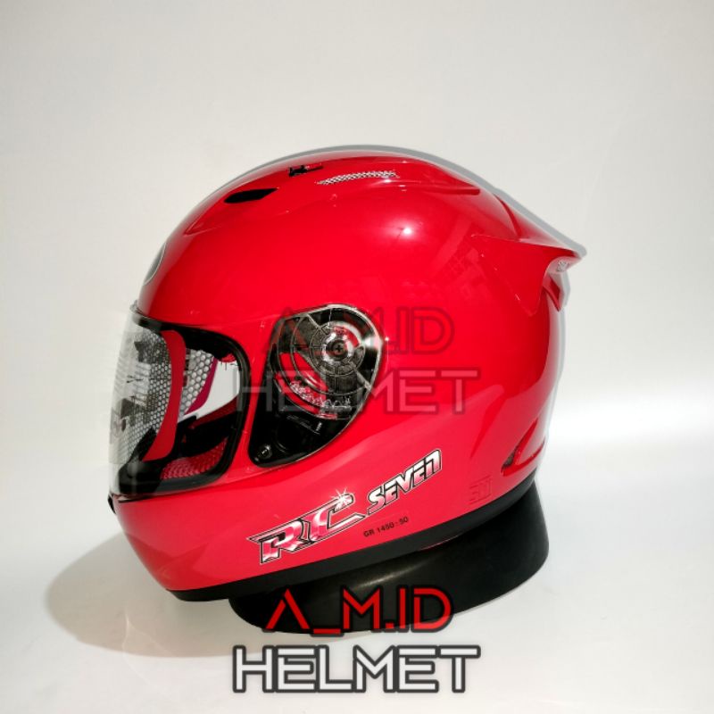 HELM KYT RC SEVEN SOLID FIRE RED KYT FULL FACE RC 7 RC7  SEVEN RED