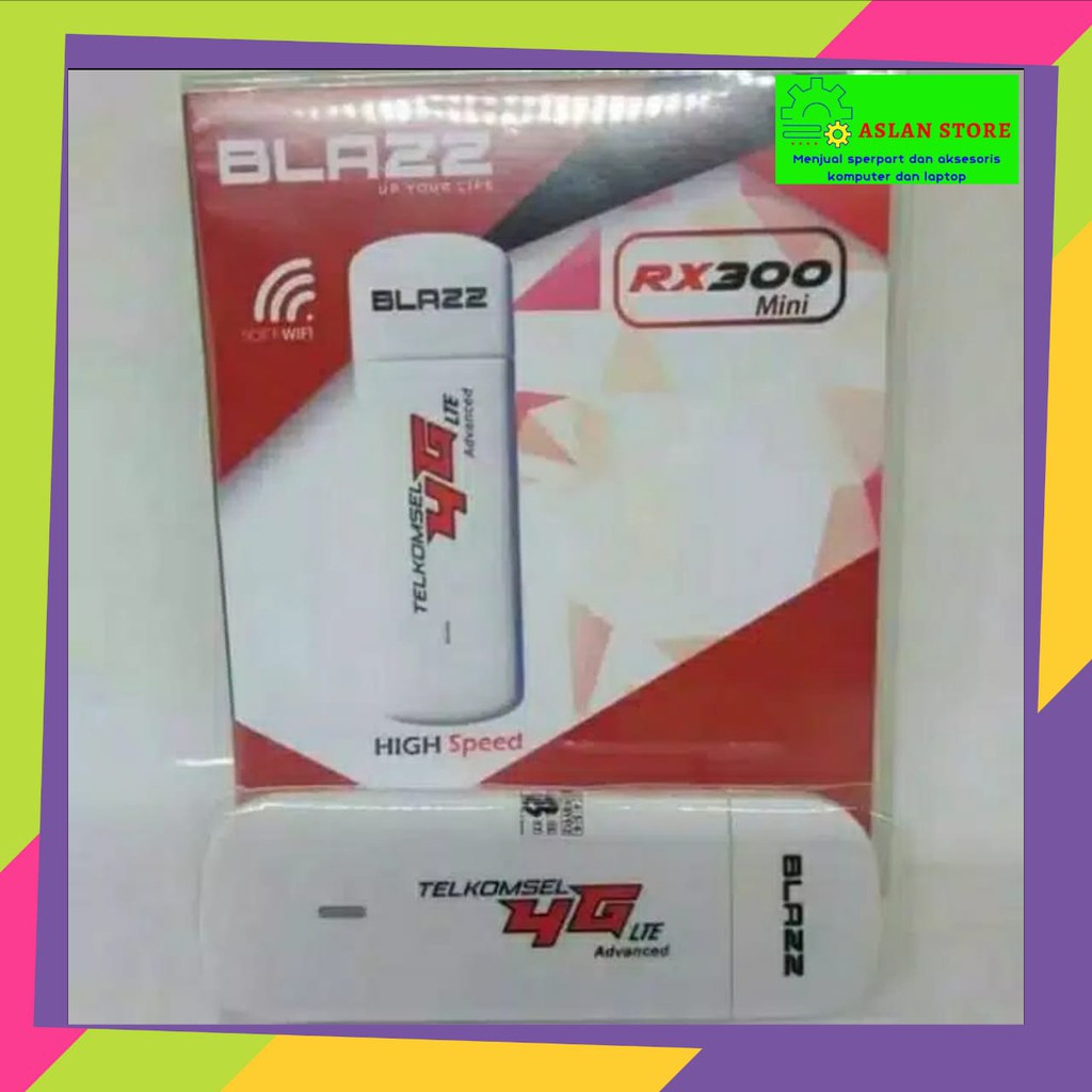 Modem Blazz RX300 4g lte Unlock All Jaringan USB MODEM BLAZZ RX300 Mini Speed 4G LTE UNLOCK ALL