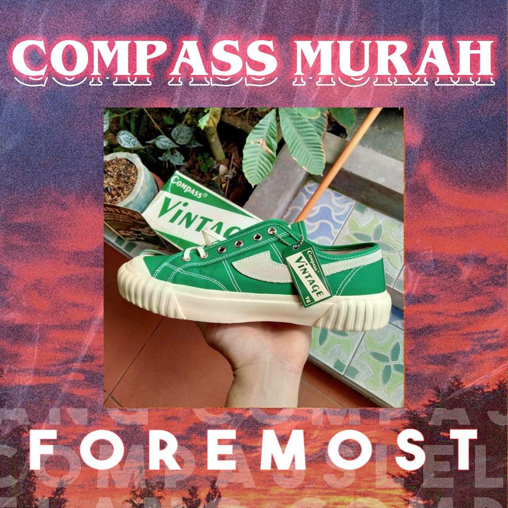 Sepatu Compass Vintage Low Green