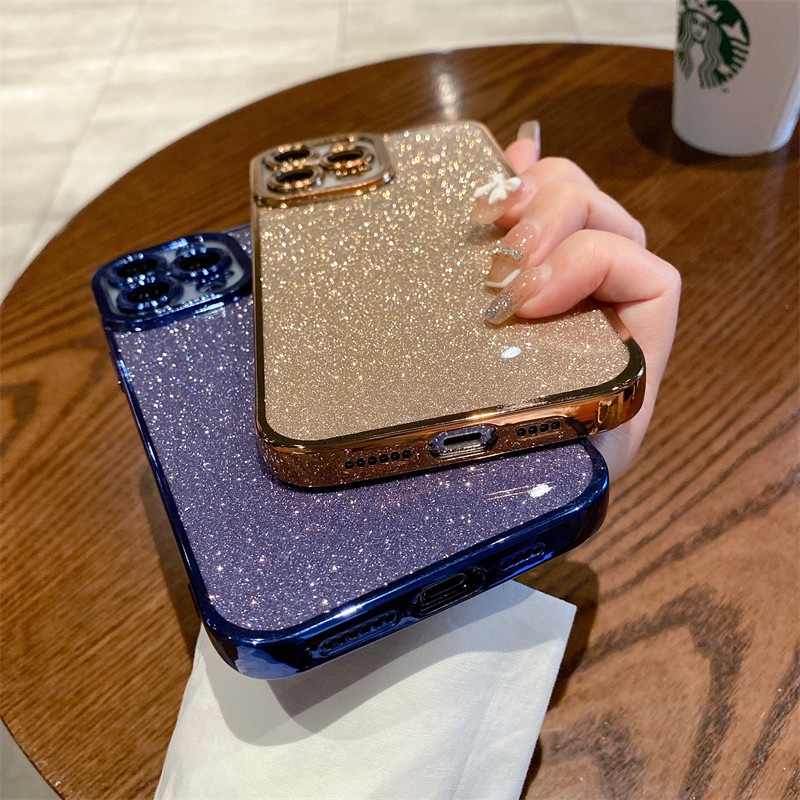 Soft Case Desain Mata Malaikat Aksen Glitter Untuk IPhone 11 12 13 Pro Max