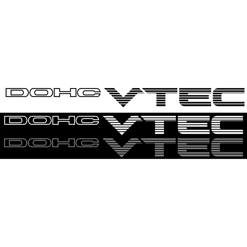 stiker DOHC VTEC mobil honda