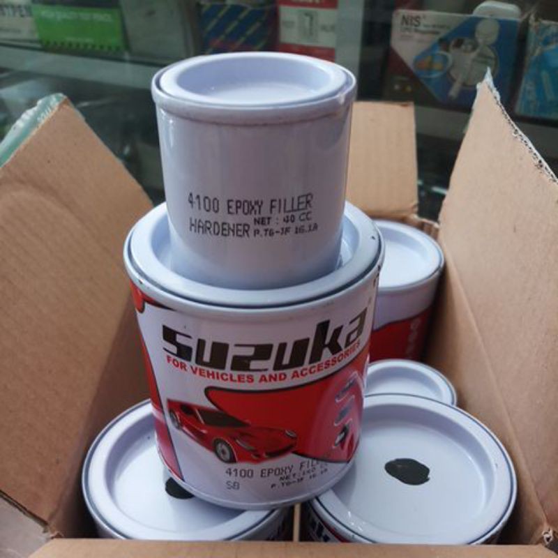 

Cat epoxy. cat dasar epoxy filler Suzuka 200 cc set. 1kg set