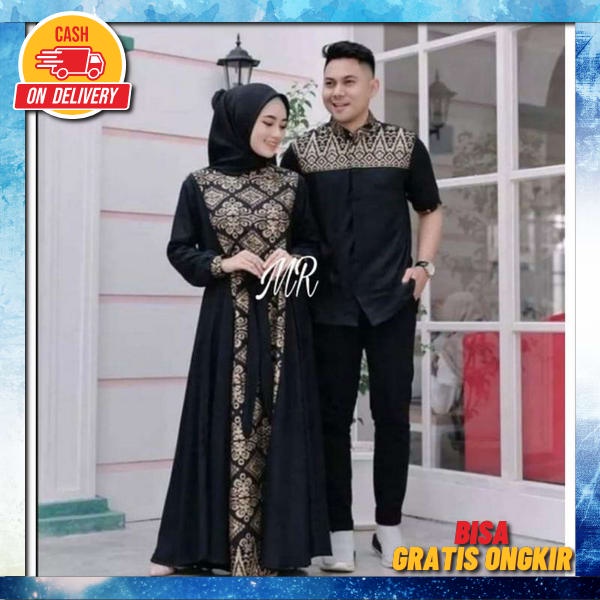 Baju Gamis Couple Suami Istri Baju Couple Model Baju Cauple Keluarga M Gamis Couple Brokat Mutiara C