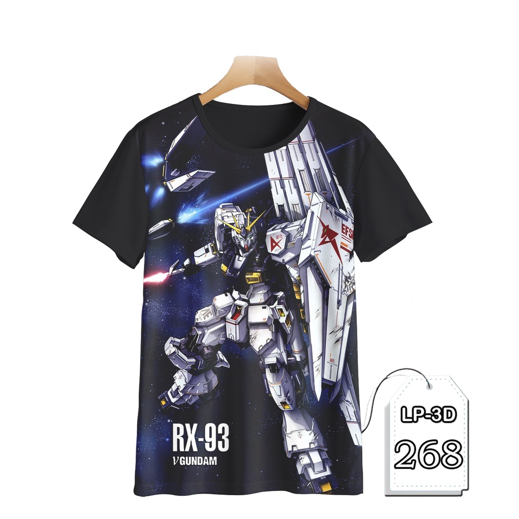 KAOS GUNDAM RX-93 FULL PRINTING KAOS T-SHIRT GAMBAR ROBOT GUNDAM 3D Premium #LP3D-268