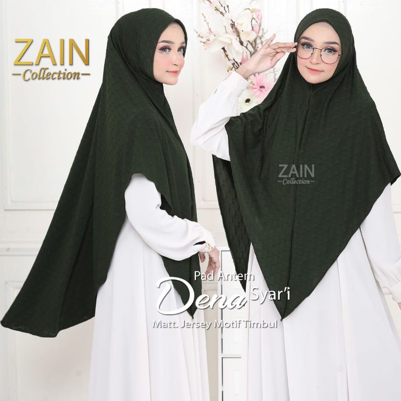 jilbab instan Dena jumbo ORI ZAIN COLLECTION-Army