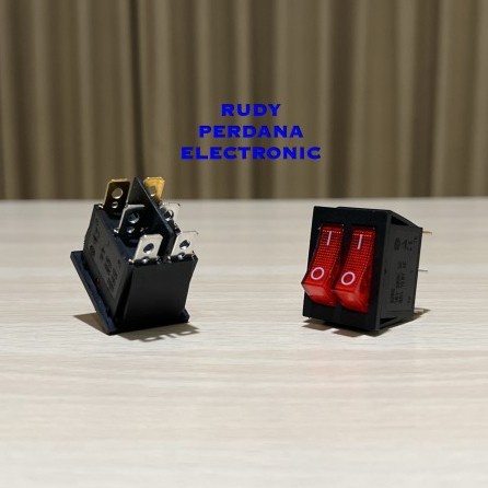 SWITCH ROCKER SAKLAR ON OFF 6 PIN DOUBLE GANDA 16A 250V 20A 125V LED