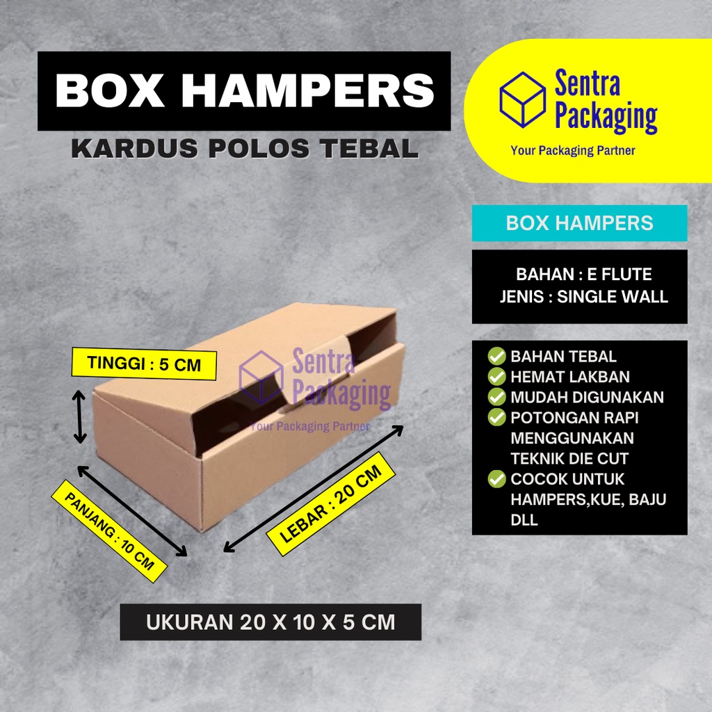 

Kardus 20x10x5 cm / Box Hamper / Kardus Die Cut dan Easy Usage