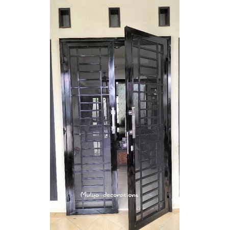 pintu besi pintu teralis pintu dobel minimalis