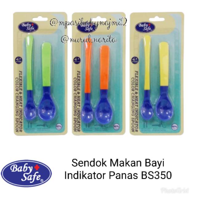 Sendok Makan Bayi Babysafe Flexible &amp; Heat Indicator Spoon BS350