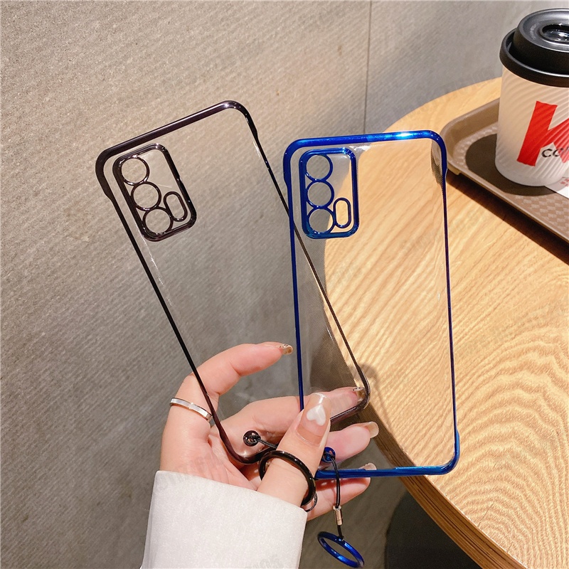 Case Pelindung Transparan Tahan Banting Lubang Besar Untuk OPPO Reno 3 4 5 6 7 8 Pro 5 6 8 Pro + 7SE iQOO NEO 5 6